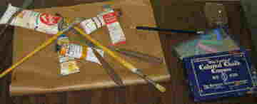 Brushes and other tools well used by Margaret Cash Gregory