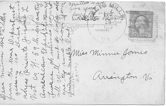 Galts Mills, February 19, 1919; with 1917 2 cent rose Washington stamp